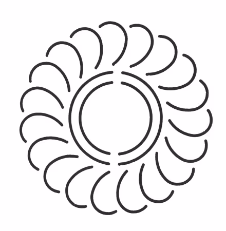 Quilt Stencil Circle Design 4in