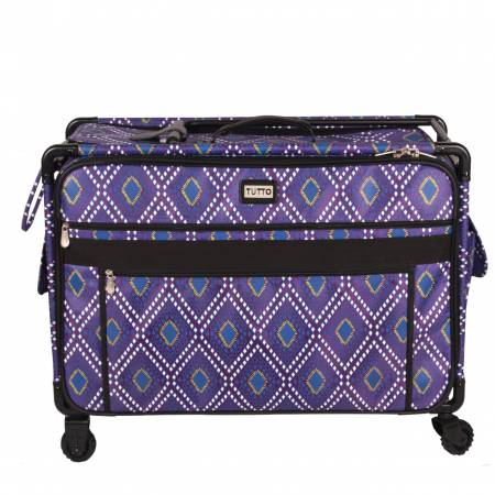 Tutto Sewing Machine Case On Wheels Large 21in Purple Diamond