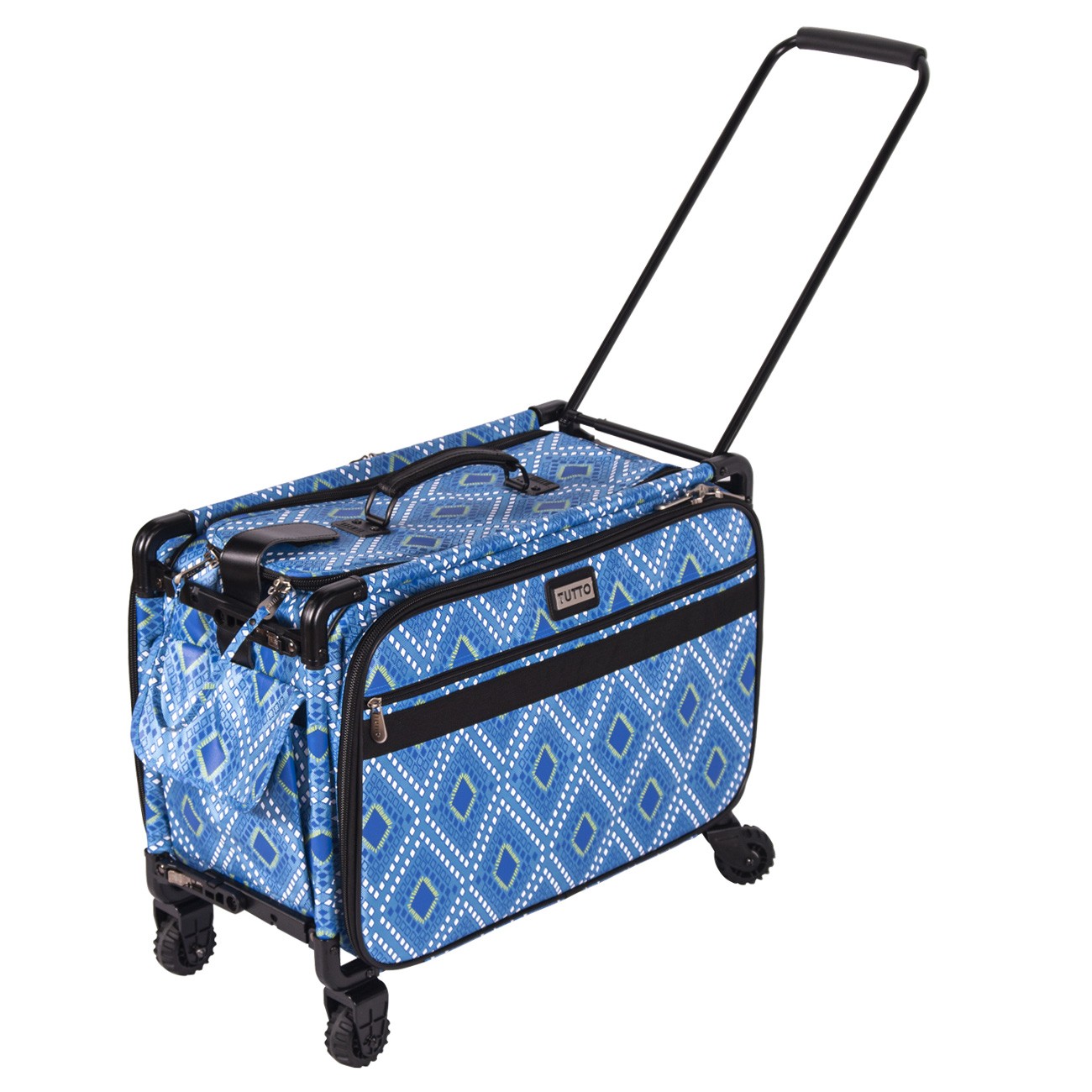 Tutto Sewing Machine Case On Wheels Large 21in Blue Diamond