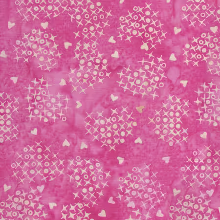 Cross Stitch Hearts Pink Bubblegum