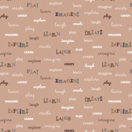 Grey Play Words Flannel