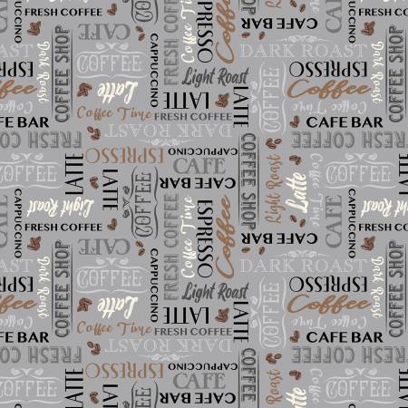 Grey Coffee Cafe Words