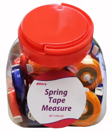 Spring Tape Measures In Decorative Jar 36pc