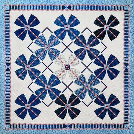 Multi Bluebell Quilt Kit (size: 73 x 73