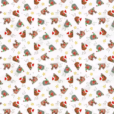 White Jolly Mice Christmas