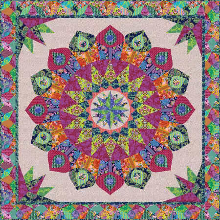 Robin Ruth Compass Confection 77inx77in Quilt Kit