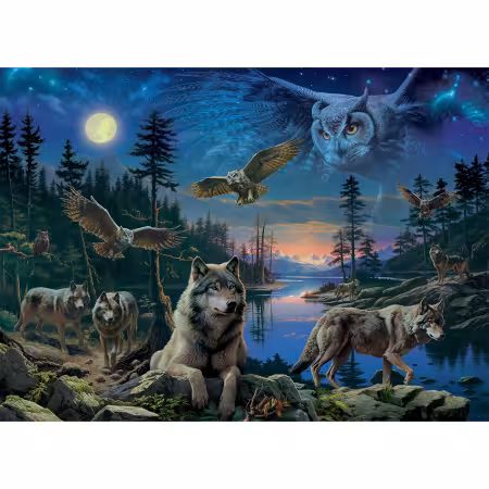 Night Prowlers Panel Fleece