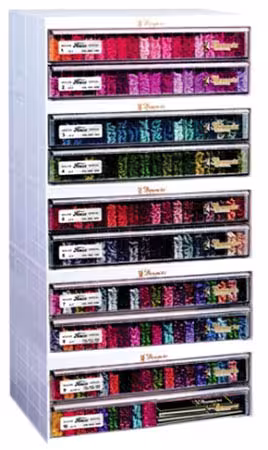 Presencia 12ea Floss Assortment with 10-Drawer Stackable Display