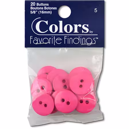 Colors By Favorite Findings Button Bag Carnation