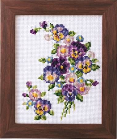 Cross Stitch Kits of Seasonal Flower Arrangement - Pansies and Daisies