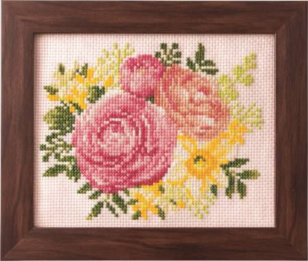 Cross Stitch Kits of Seasonal Flower Arrangement - Ranunculus and Daffodil