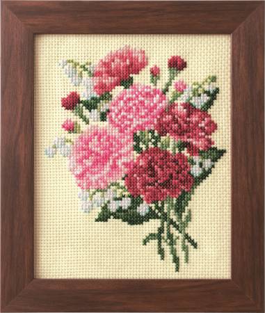 Cross Stitch Kits of Seasonal Flower Arrangement - Carnation Lily of the Valley