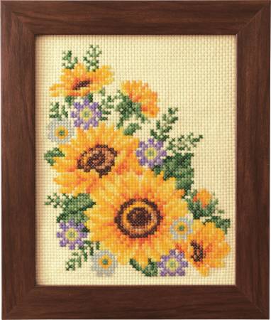 Cross Stitch Kits of Seasonal Flower Arrangement - Sunflower and Aster
