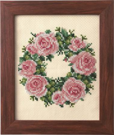 Cross Stitch Kits of Seasonal Flower Arrangement - Rose Wreath