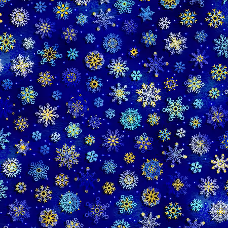 Noel Snowflakes Blue