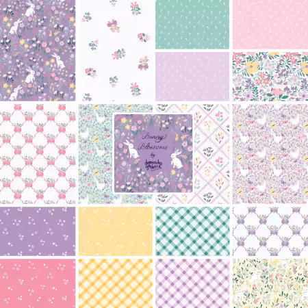 2-1/2in Strips Bunny Blossoms Organic, 40pcs/bundle