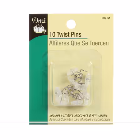 Twist Pin Clear Heads 10ct