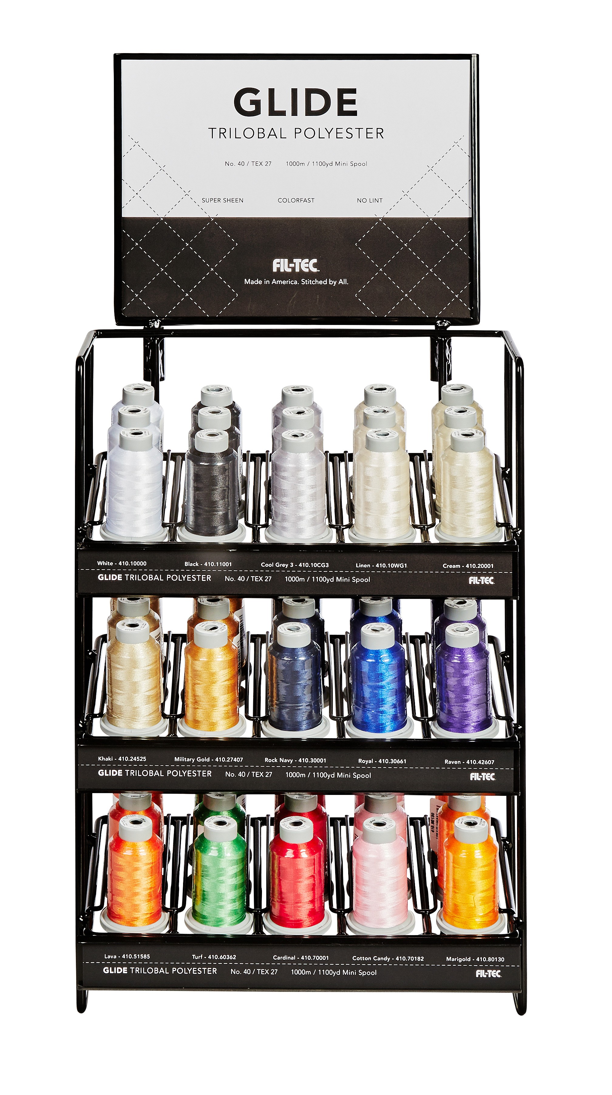 Glide Polyester Mini King Spool Counter Display 1
