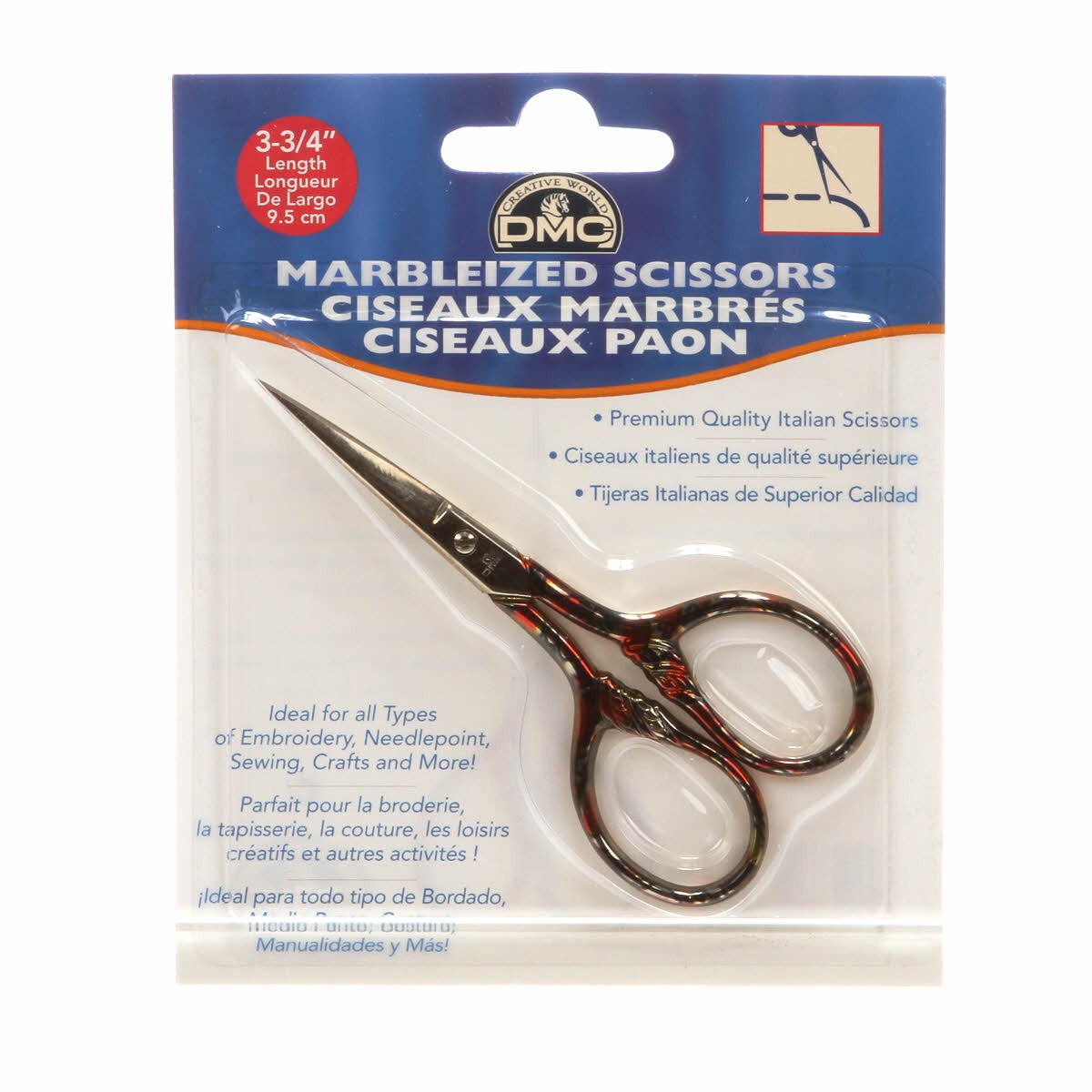 Embroidery Scissor Marbleized Golden Copper 3 3/4in