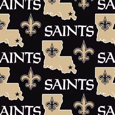 Black New Orleans Saints Fleece