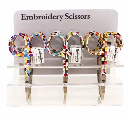 Embroidery Scissors Clear Display Sweets Print Handles