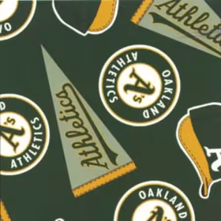 Green MLB Oakland Athletics Fleece 60in