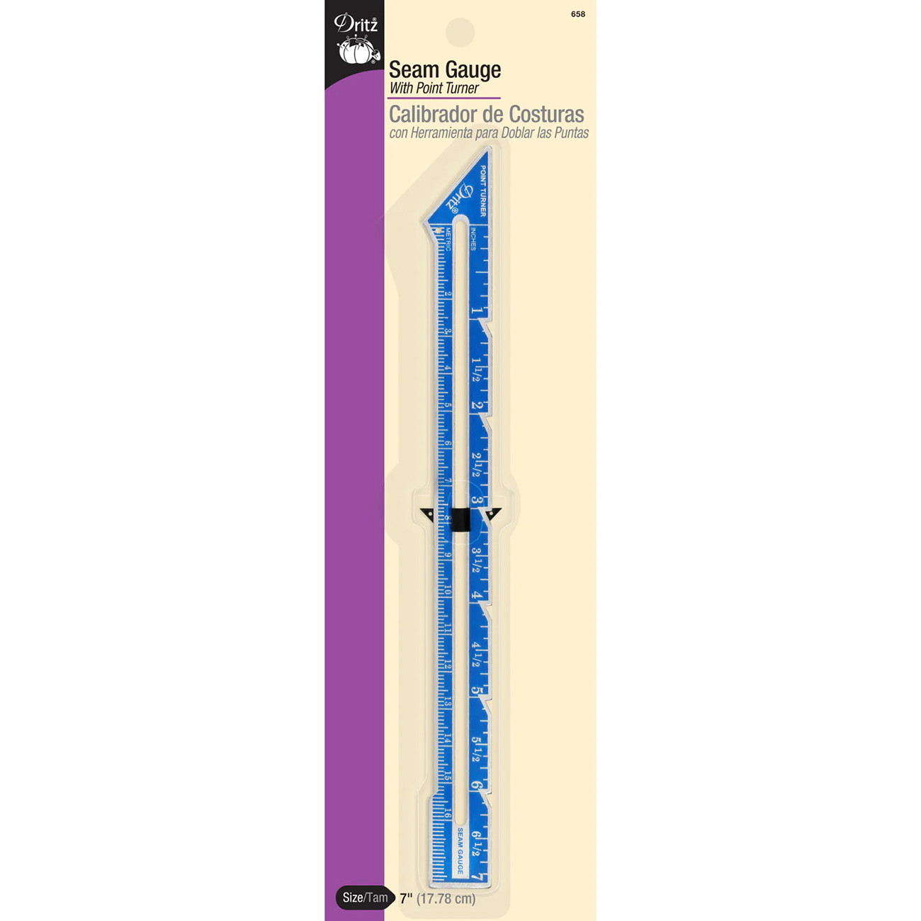Seam Gauge With Point Turner 7in