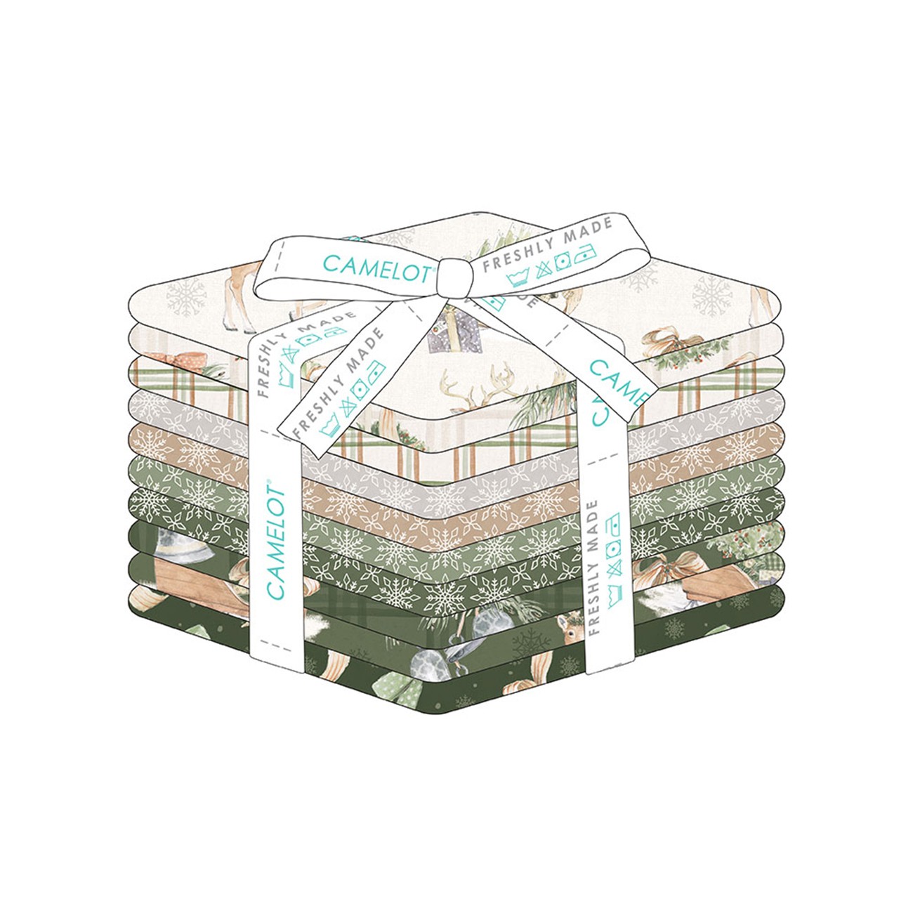 Fat Quarter Bundle Home for the Holidays, 10pcs/bundle