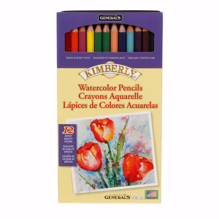 Pencil Watercolor Set 12 Assorted Colors