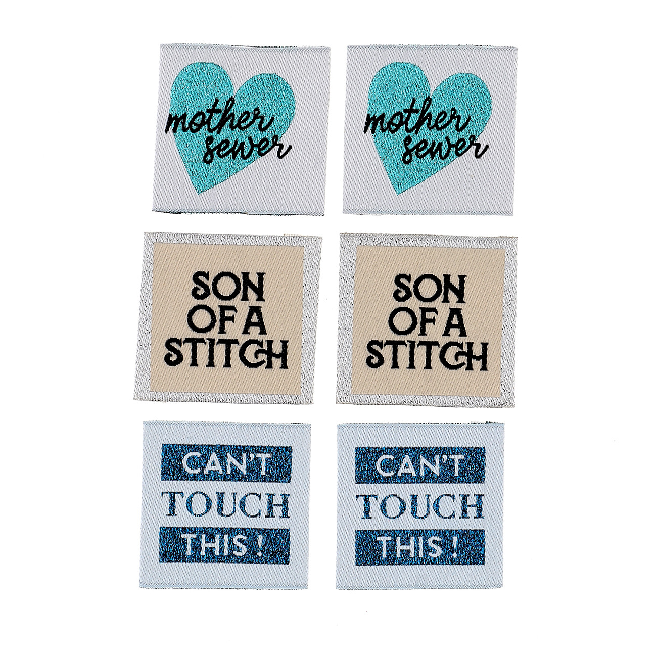 Sew On Labels 3 Designs Bold
