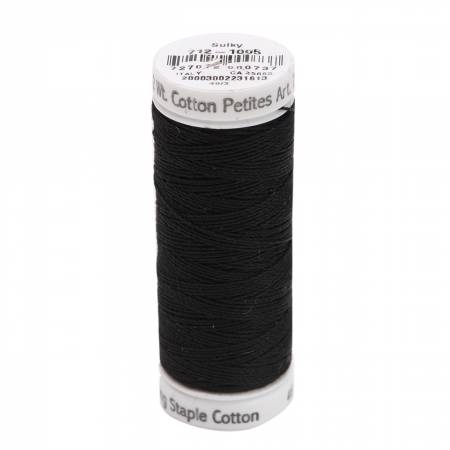 Cotton Thread 2-ply 12wt 50yds Black