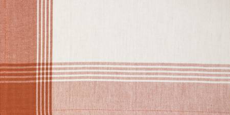 Terra Cotta Stripe on Teadye Tea Towel