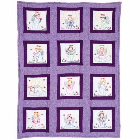 Precious Angel Theme Quilt 9in Quilt Blocks