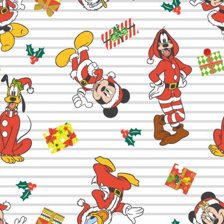 Mickey and Friends Christmas Stripe