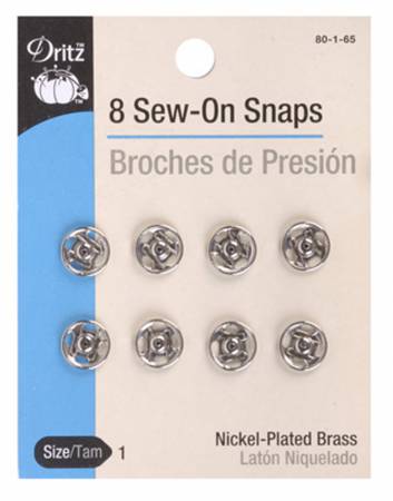 Snap Sew-On Size 1 Nickel