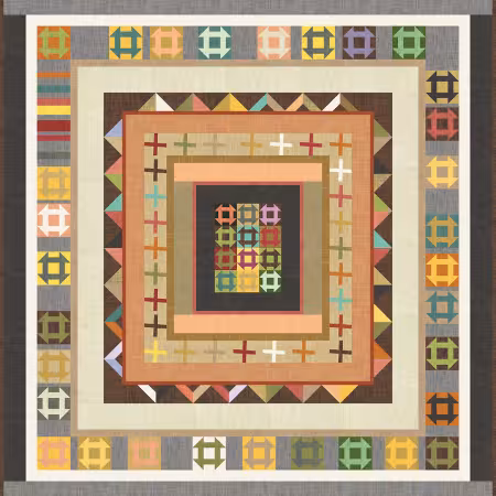 Multi Crossroads Neutral Quilt Kit