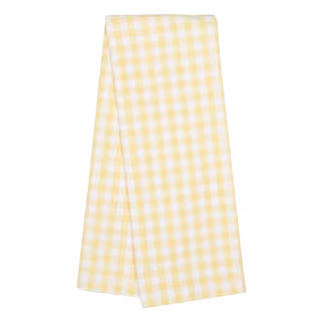 Small Check Yellow and White