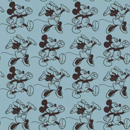 Blue Mickey and Minnie Fleece
