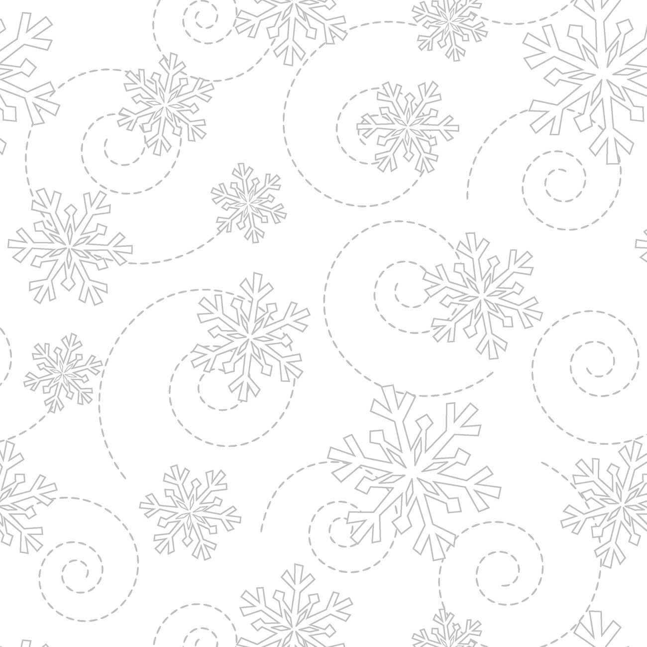 White on White Snowflakes By Christopherson, Kim