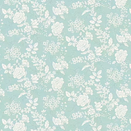 Light Aqua Floral