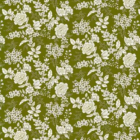 Dark Green Floral