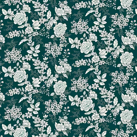Teal Floral