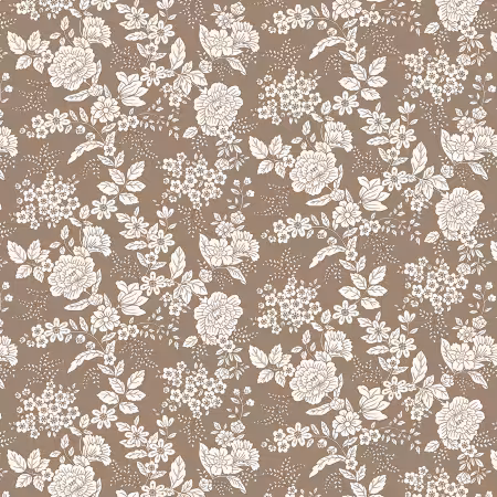 Dark Taupe Floral
