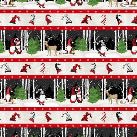 Multi Gnome-antics Repeating Stripe