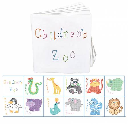 Cloth Nursery Books 12pgs 8in x 8in Childrens Zoo