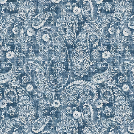 Blue Paisley 7in repeat