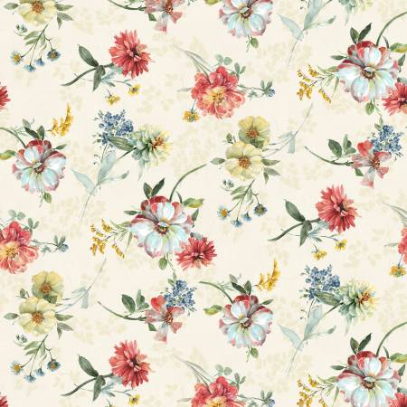 Cream Tossed Floral