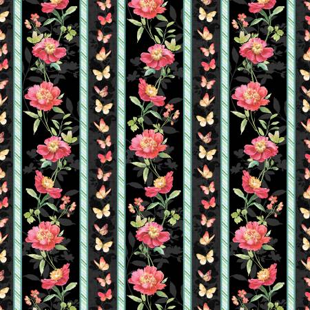 Multi Pink Garden Repeating Stripe