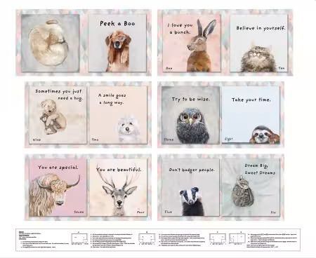 Sweet Child of Mine 27x 60 Book Panel Minky (14 Books)