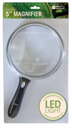LED Magnifier 5in Round Black
